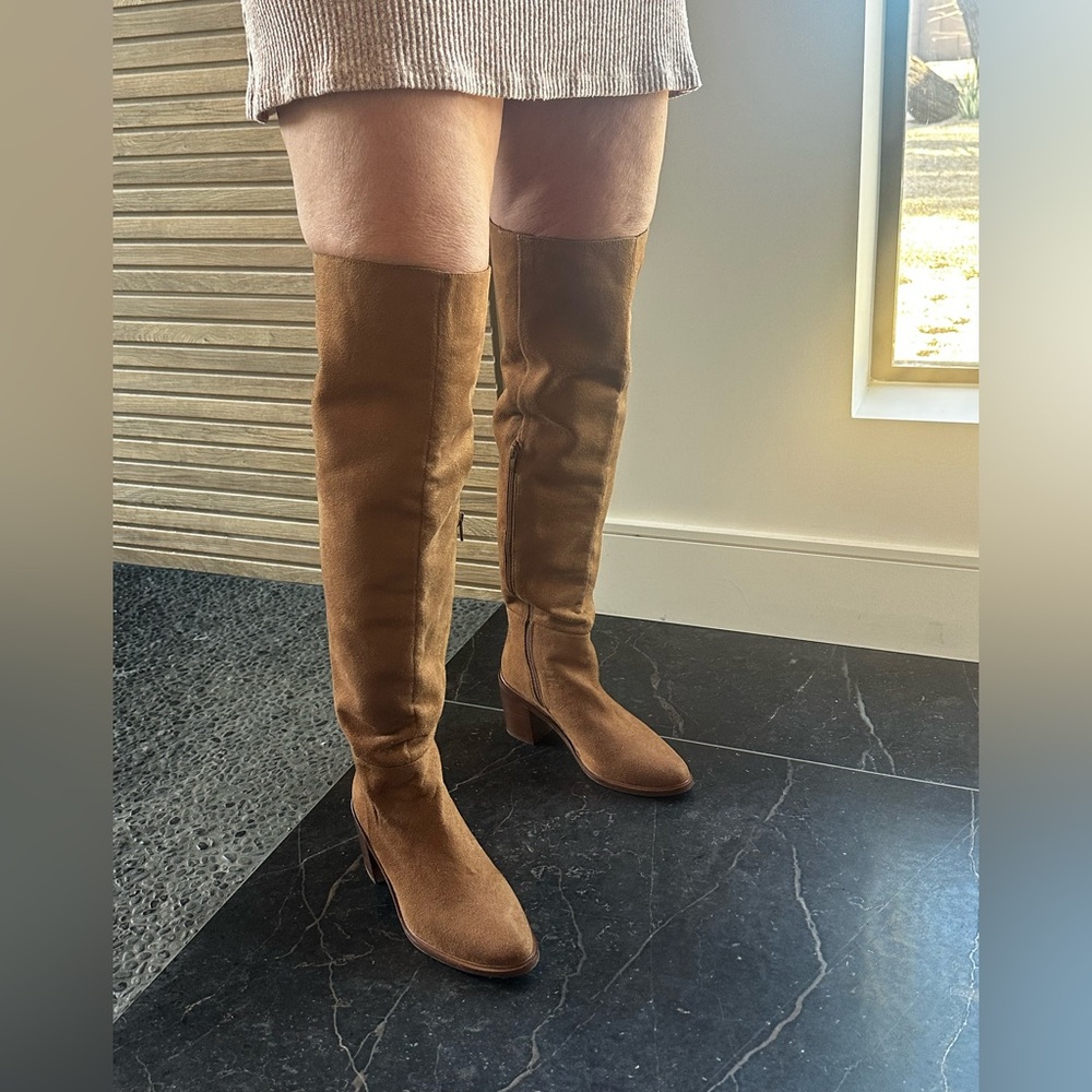 Seychelles SEXY Brown Over the Knee Suede Tall Boots Winter Spring Boho 6.5 NEW - Picture 9 of 10